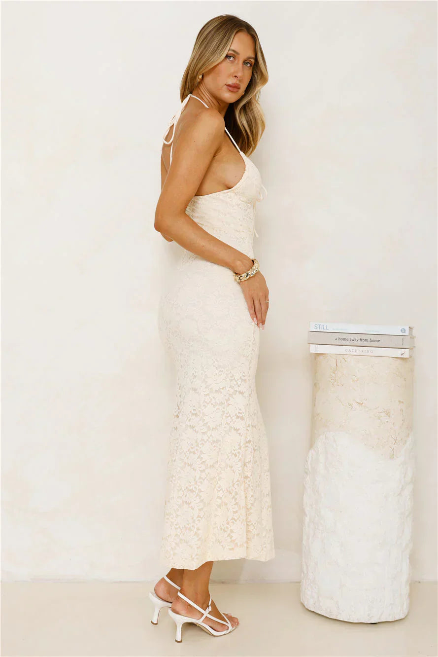 Iconic In Style Lace Midi Dress