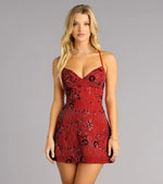 All Plans Approved Lace Up Mini Dress