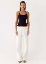 Chauncey Halter Top - Black