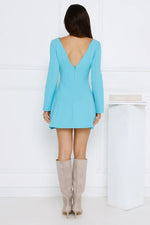 Polished Elegance Long Sleeve Mini Dress