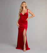 Amberlyn Velvet Corset Mermaid Formal Dress