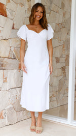 Jalissa Midi Dress - White
