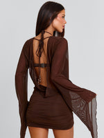 Roberta Mini Dress Chocolate
