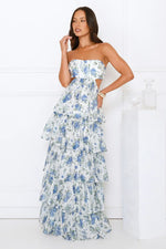 Bloom Spell Strapless Maxi Dress