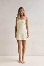 At The Bar Mini Dress Yellow