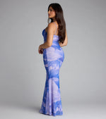 Coastal Luxe Floral Mermaid Maxi Dress