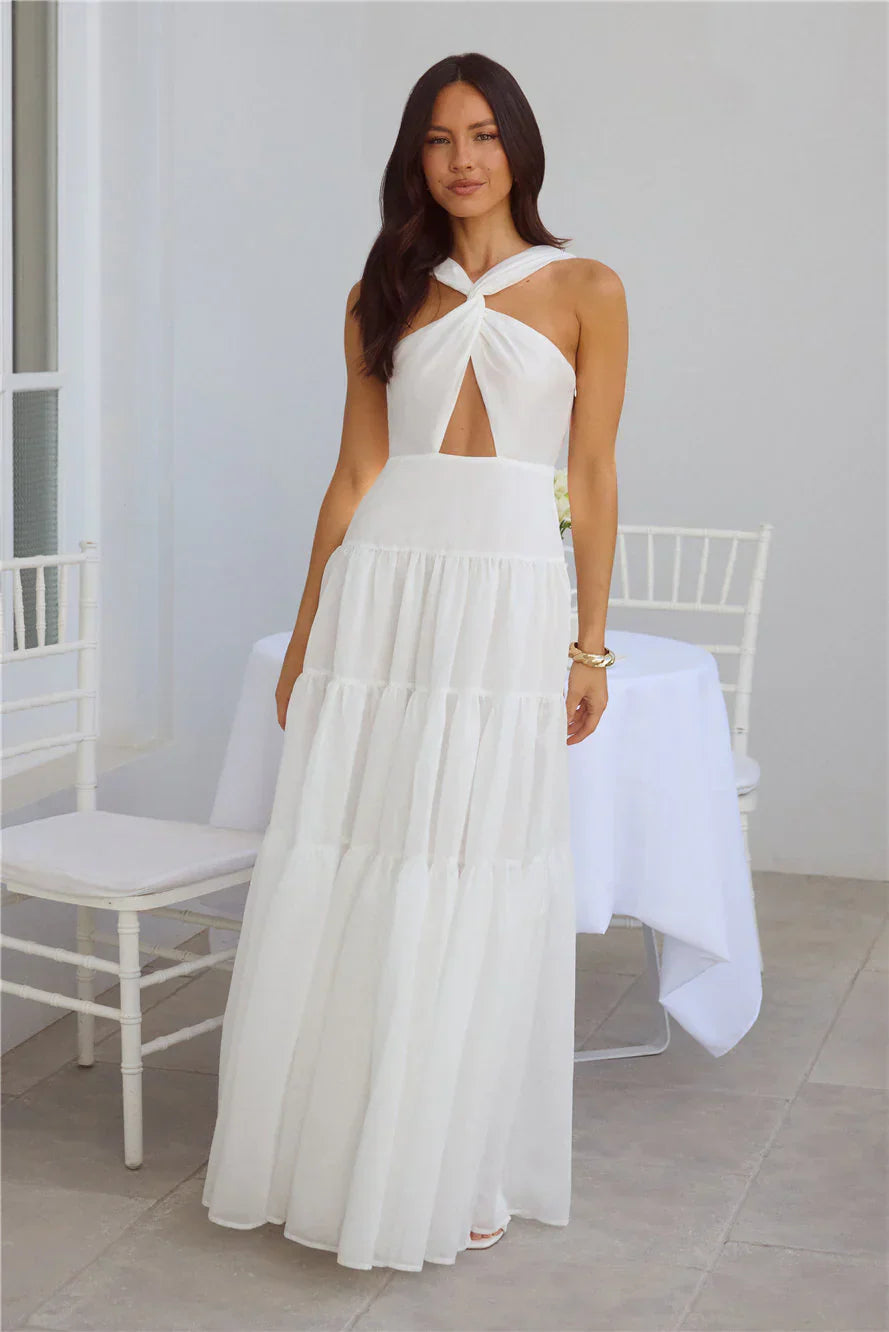 Shell Seekers Maxi Dress White