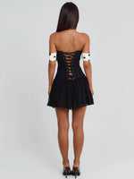Presley Mini Dress Black Polka Dot