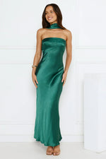 Precious Pearl Satin Maxi Dress
