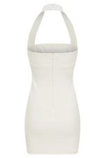 Amelita Suiting Halter Mini Dress - Ivory