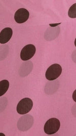 Imali Mini Dress - Pink/Choc Polka