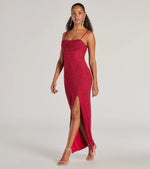 Klara Cowl Neck Faux Pearl Bead Column Dress