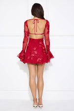 Bright Breezy Long Sleeve Mesh Mini Dress