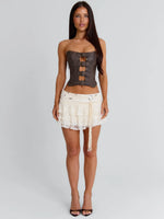 Briellie Mini Skirt Ivory