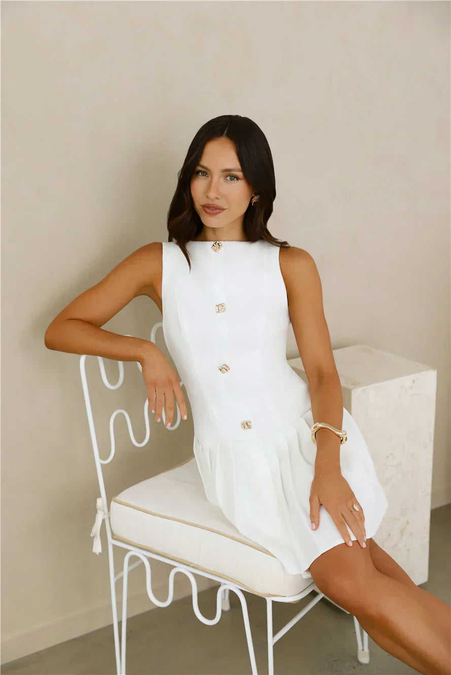 Luxe Intentions Mini Dress White
