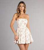 Pretty And Playful Floral Tie Back Mini Dress