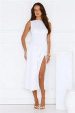 Sun Drenched Days Midi Dress White