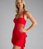 Bring The Drama Sheer Mesh Bodycon Mini Dress