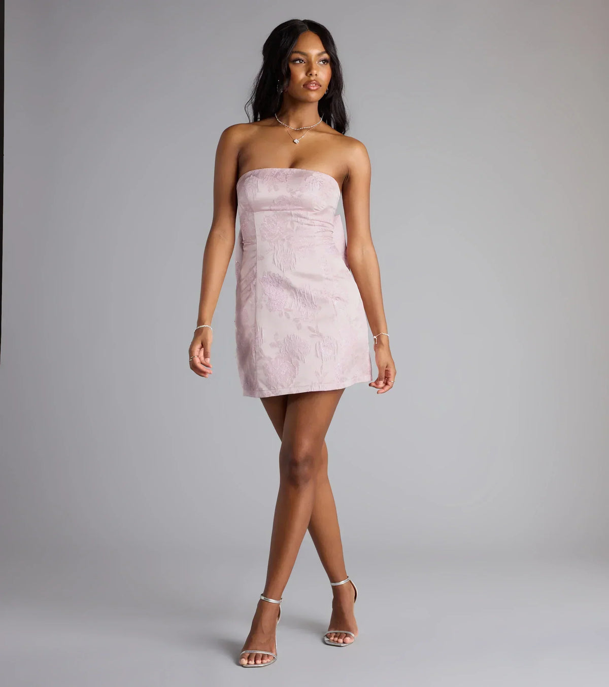 Jaimie Bow Lace-Up Mini Dress