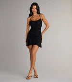 Late Night Spark Rhinestone Mini Dress