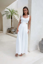 Laced In Time Maxi Dress White
