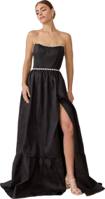 Ellapink Luxe Jacquard Dress | Made To Order