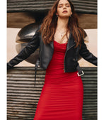 Jae Formal Mesh Ruched Mermaid Long Dress