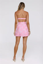 Gloss Muse Strapless Mini Dress Pink