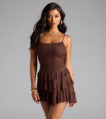 Like A Daydream Lace Ruffle Skater Dress
