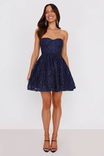 Soirée Star Strapless Sequin Mini Dress