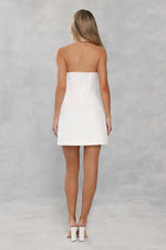 Wild Rose Affair Strapless Mini Dress White