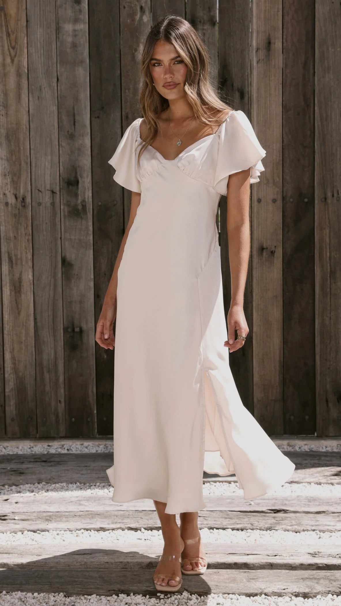 Louisa Midi Dress - Ivory