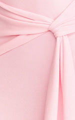 Aria Maxi Dress - Strapless Tie Waist Dress in Pink