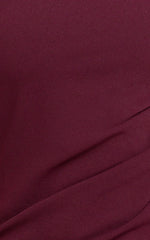 Genie Maxi Dress Off The Shoulder Dress in Wine