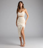 Lilith Satin Cutout Wrap-Front Midi Dress