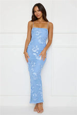 Amber Zest Mesh Maxi Dress