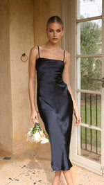 Keira Midi Dress - Navy