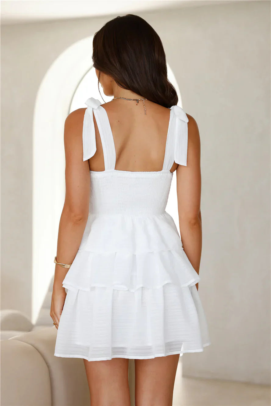 HELLO MOLLY Springtime Happiness Mini Dress White