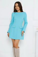 Polished Elegance Long Sleeve Mini Dress