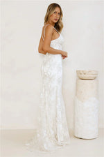 On The Silver Screen Sequin Maxi Dress Off White