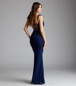 Morgana Lace-Up Ruched Mermaid Dress