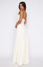 Afterparty Elegance Maxi Dress Off White