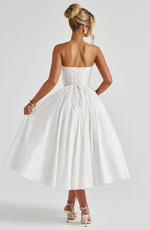 Prim Midi Dress - Ivory