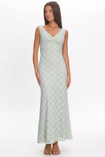 Sunshine Girl Crochet Maxi Dress Sage