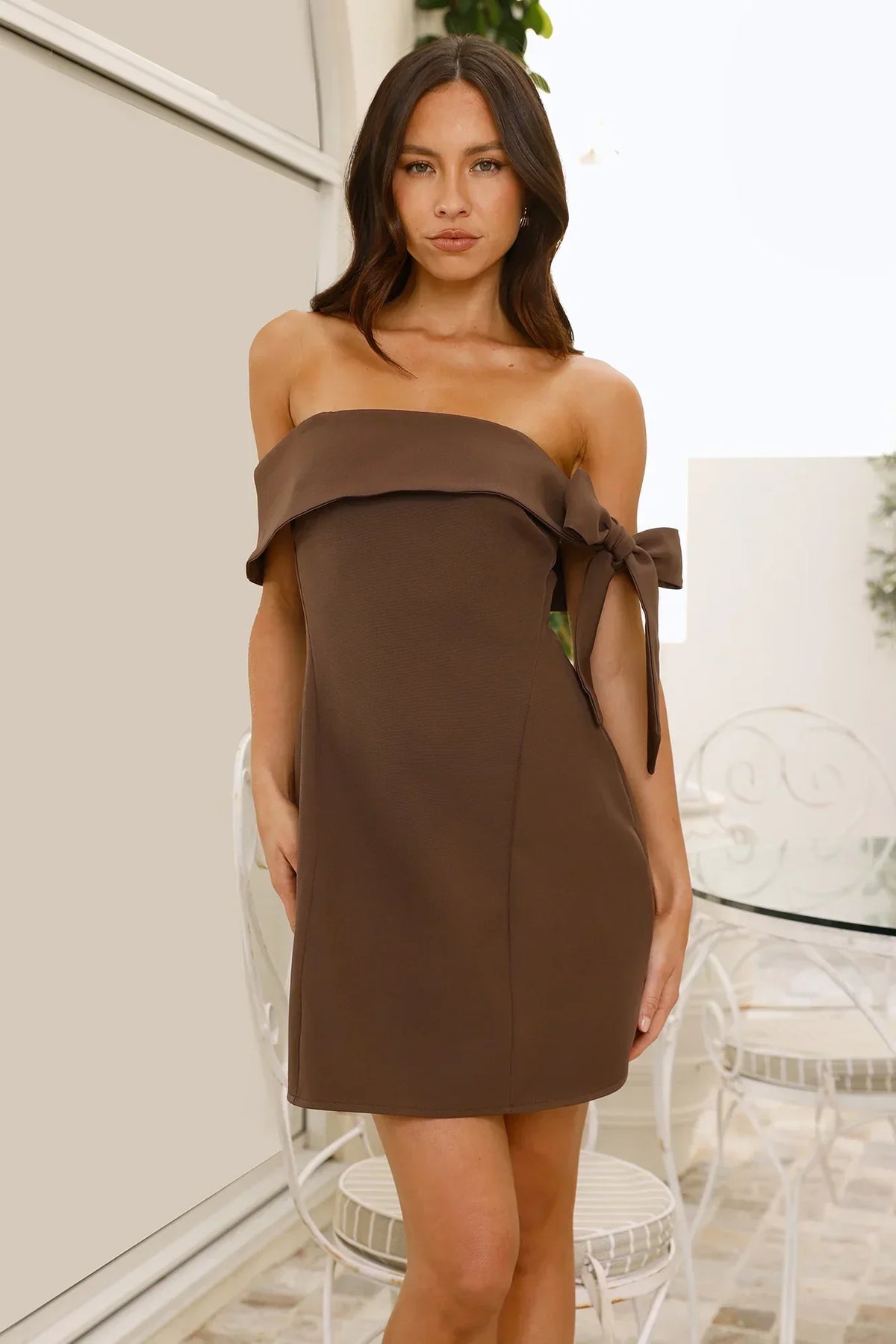 Seashell Dream Off Shoulder Mini Dress