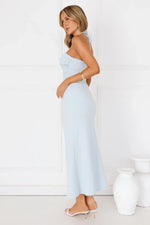 Minimalist Luxe Halter Midi Dress
