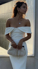 Holly Midi Dress - White