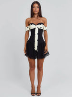 Presley Mini Dress Black Polka Dot