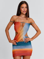 Regina Mini Dress Ocean Ombre