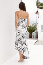HELLO MOLLY Romance Under Stars Satin Midi Dress White